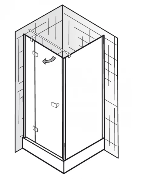 HSK Premium Softcube Drehtür Mit Seitenwand 6800 2 HSK Premium Softcube Drehtür Mit Seitenwand 6800 – Bild 2