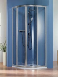 HSK Prima Gleittür Runddusche Mit Gebogenen Scheiben