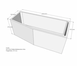 Neuesbad Wannenträger Für Bette Bambino 157x70 Fußende Li