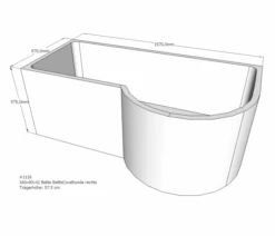 Neuesbad Wannenträger Für Bette Cora Ronda 160x90 Rundung Re