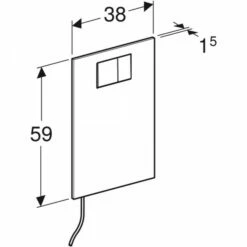 Geberit Geberit AquaClean Designplatte Zu Aufsätze An Unterputz-Spülkasten Unterputz 300/UP320 -Grohe Verkauf 115 322 11 1 Dimensioned Perspective 600x600
