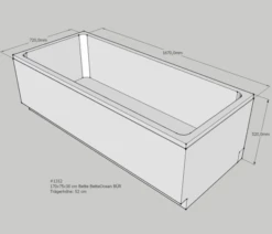 Neuesbad Wannenträger Für Bette Ocean Low-Line 170x75 Fußende Re/Ül.vo.