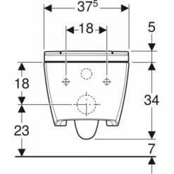 Geberit AquaClean Sela Wand-Dusch-WC Komplettanlage, Mit WC-Sitz Weiß-alpin, 146220111 -Grohe Verkauf 146 220 11 1 Front View 600x600