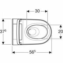 Geberit AquaClean Sela Wand-Dusch-WC Komplettanlage, Mit WC-Sitz Weiß-alpin, 146220111 -Grohe Verkauf 146 220 11 1 Top View 600x600