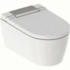 Geberit AquaClean Sela Wand-Dusch-WC Komplettanlage, Mit WC-Sitz Weiß/chrom Hochglanz, 146220211