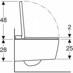 Geberit AquaClean Sela Wand-Dusch-WC Komplettanlage, Mit WC-Sitz Weiß/chrom Hochglanz, 146220211 -Grohe Verkauf 146 220 21 1 Side View 600x600