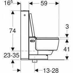 Geberit Geberit AquaClean Mera Classic WC-Komplettanlage AP Stand-WC Weiß-alpin, 146240111 -Grohe Verkauf 146 240 11 1 Side View 600x600