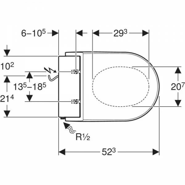 Geberit Geberit AquaClean Tuma Comfort WC-Aufsatz Weiß-alpin, 146270111 5 Geberit Geberit AquaClean Tuma Comfort WC-Aufsatz Weiß-alpin, 146270111 – Bild 5