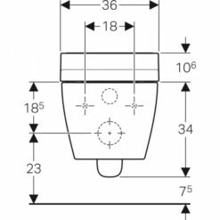 Geberit Geberit AquaClean Tuma Comfort WC-Komplettanlage Wand-WC Glas Schwarz, 146290SJ1 8 Geberit Geberit AquaClean Tuma Comfort WC-Komplettanlage Wand-WC Glas Schwarz, 146290SJ1 -Grohe Verkauf 146 290 SJ 1 Front View 600x600