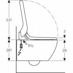 Geberit Geberit AquaClean Tuma Comfort WC-Komplettanlage Wand-WC Glas Schwarz, 146290SJ1 9 Geberit Geberit AquaClean Tuma Comfort WC-Komplettanlage Wand-WC Glas Schwarz, 146290SJ1 -Grohe Verkauf 146 290 SJ 1 Side View 600x600