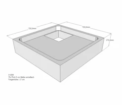Neuesbad Wannenträger Für Bette Extraflach 75x75x6,5