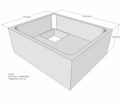 Neuesbad Wannenträger Für Bette Flach 85x70x15