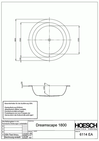 Hoesch Badewanne Dreamscape Rund 1800, Weiß 3 Hoesch Badewanne Dreamscape Rund 1800, Weiß – Bild 3
