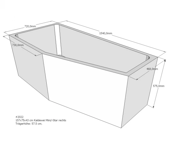 Neuesbad Wannenträger Für Kaldewei Mini/Mini Star Nr.830/831 157x75 Re 1 Neuesbad Wannenträger Für Kaldewei Mini/Mini Star Nr.830/831 157x75 Re