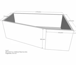 Neuesbad Wannenträger Für Kaldewei Plazza Duo Nr.192 180x120 Ausf. Links