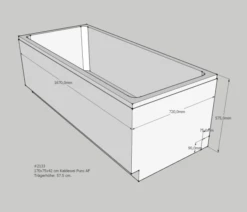 Neuesbad Wannenträger Für Kaldewei PURO Nr.652 170x75 Abl.Fußende