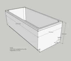 Neuesbad Wannenträger Für Kaldewei PURO Nr.656 170x75 Überlauf Gegenüberliegend