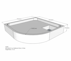 Neuesbad Wannenträger Für Kaldewei Zirkon 100x100x6,5 Viertelkreis