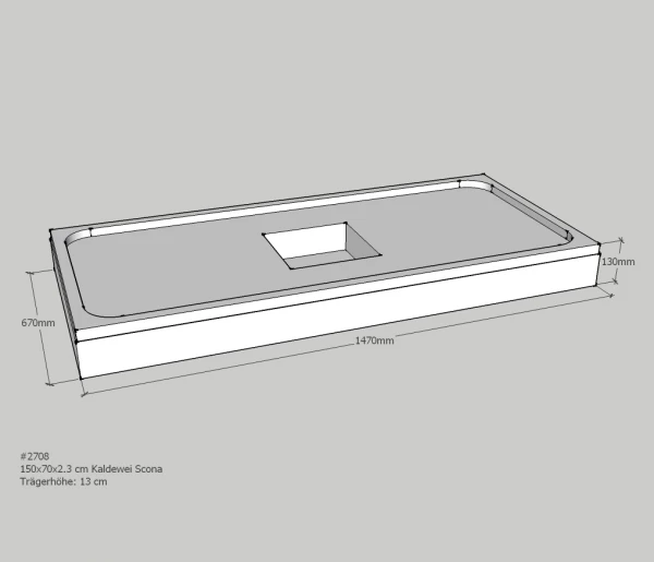 Neuesbad Wannenträger Für Kaldewei Scona 700x1500x23 1 Neuesbad Wannenträger Für Kaldewei Scona 700x1500x23