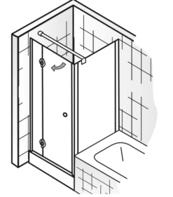 HSK Premium Classic Drehtür Mit Verkürzter Seitenwand
