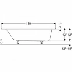 Geberit Renova Rechteckbadewanne 180x80x42,8cm, Weiß, 554206011 15 Geberit Renova Rechteckbadewanne 180x80x42,8cm, Weiß, 554206011 -Grohe Verkauf 554 206 01 1 Front View3sQr3AjOArXRa 600x600