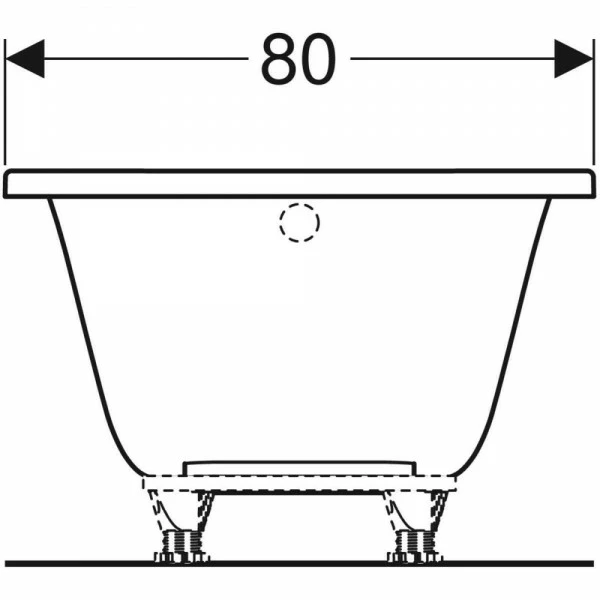 Geberit Renova Rechteckbadewanne 180x80x42,8cm, Weiß, 554206011 6 Geberit Renova Rechteckbadewanne 180x80x42,8cm, Weiß, 554206011 – Bild 6