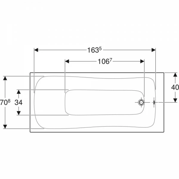 Geberit Renova Rechteckbadewanne 180x80x42,8cm, Weiß, 554206011 9 Geberit Renova Rechteckbadewanne 180x80x42,8cm, Weiß, 554206011 – Bild 9