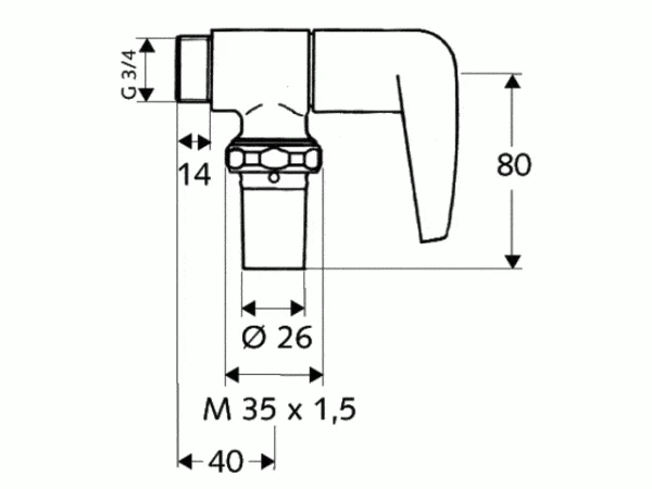 Schell WC-Spülventil SchellOMAT Mit Hebel-Oberteil 3/4" Chrom 2 Schell WC-Spülventil SchellOMAT Mit Hebel-Oberteil 3/4" Chrom – Bild 2