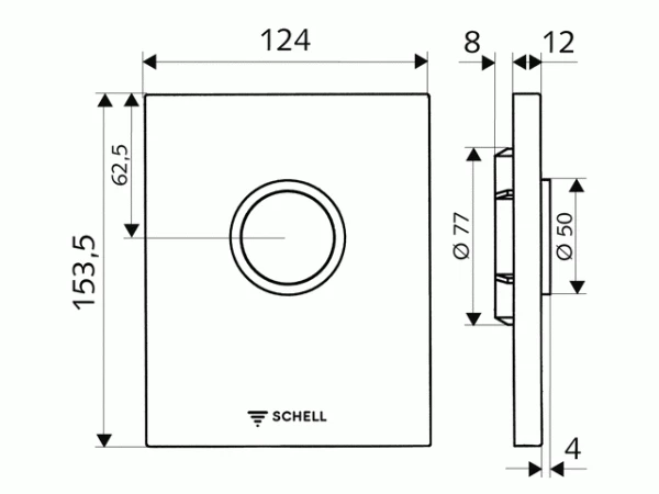 Schell Urinal Betätigungsplatte EDITION Kunststoff Chr. F.Spülarmatur COMPACT II 2 Schell Urinal Betätigungsplatte EDITION Kunststoff Chr. F.Spülarmatur COMPACT II – Bild 2