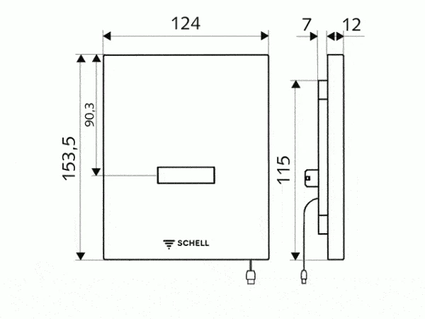 Schell Urinalsteuerung EDITION Kunststoff Alpinweiß Batteriebetrieb 9 V 2 Schell Urinalsteuerung EDITION Kunststoff Alpinweiß Batteriebetrieb 9 V – Bild 2