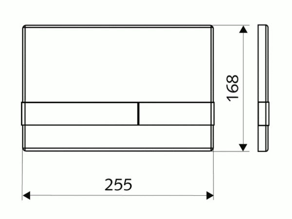 Schell WC-Betätigungsplatte LINEAR Zweimengenspülung Chrom 2 Schell WC-Betätigungsplatte LINEAR Zweimengenspülung Chrom – Bild 2