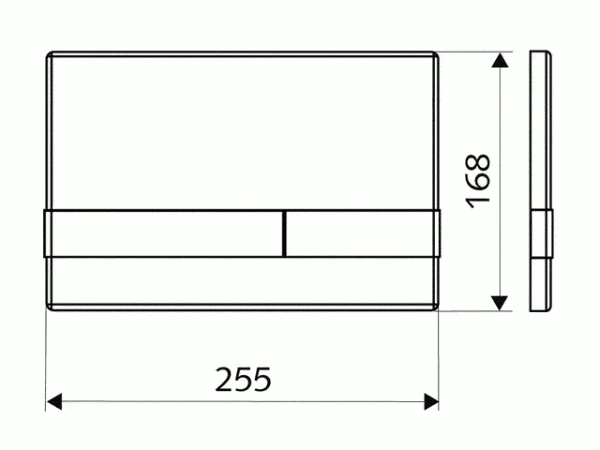 Schell WC-Betätigungsplatte LINEAR Zweimengenspülung Alpinweiß 2 Schell WC-Betätigungsplatte LINEAR Zweimengenspülung Alpinweiß – Bild 2