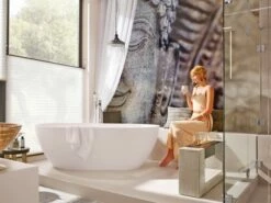 Riho Freistehende Badewanne Bilbao 170x80x55,5 Weiß Matt, (alte Nummer: BS10005), B118001105