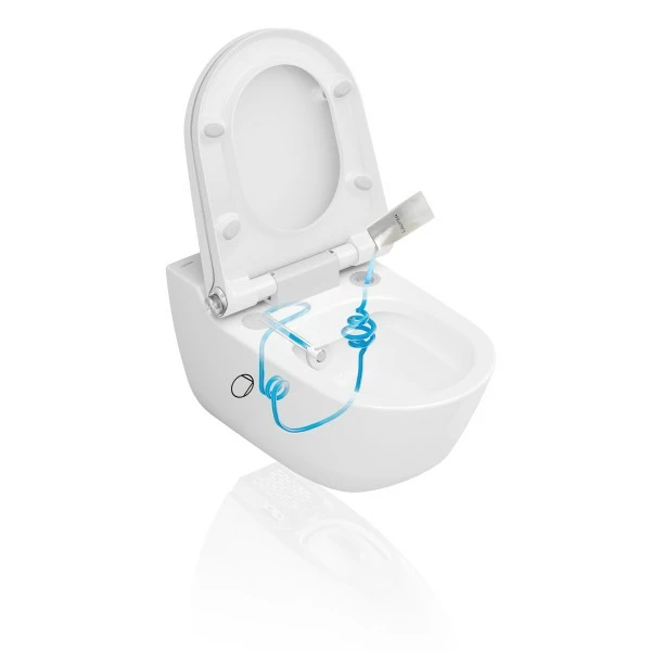 Laufen Dusch-Wand-Tiefspül-WC Riva 600x355x405, Spülrandlos Schwarz Glänzend, H8206910200001 – Bild 13