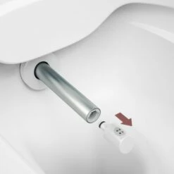 Laufen Dusch-Wand-Tiefspül-WC Riva 600x355x405, Spülrandlos Schwarz Glänzend, H8206910200001 -Grohe Verkauf Detail auswechselbar Duschkopf mit Blendenring in der Keramik 2 600x600