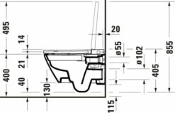 Duravit SensoWash D-Neo Kompakt Dusch-WC, Weiß, 378x575x405 Mm, Wandhängend – 654000012004300 -Grohe Verkauf Duravit TD 3073847 72 2 600x600
