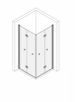 Koralle Eckfaltdusche TwiggyPlus EFT 75 Schk, VZ19907520AA1