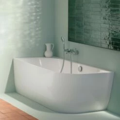 LAUFEN Einbau-Badewanne Pro 800x1800x590 Marbond Eckversion Links Weiss
