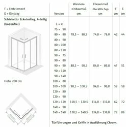 HSK Favorit Eckeinstieg 4-teilig Mit Gleittüren, Bodenfrei -Grohe Verkauf HSK1290xx 3 600x600