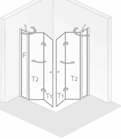 HSK Exklusiv 2.0 Eckeinstieg Mit Drehfalttür An Nebenteil