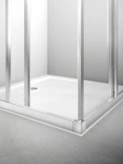 Kermi Eck-Halbt. Re Liga E2R 0750x1850 BV: 725-750, Silber Mattglanz ESG Klar Mit KermiClean -Grohe Verkauf KIDT LIGA Bodenprofil 02a 600x600