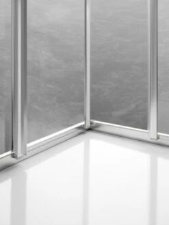 Kermi Eck-Halbt. Re Liga E2R 0750x1850 BV: 725-750, Silber Mattglanz ESG Klar Mit KermiClean -Grohe Verkauf KIDT LIGA Bodenprofil 02b 600x600