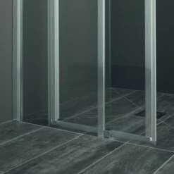 Kermi Eck-Halbteil Links Liga C2L 0780x2000, Silber Hochglanz, ESG Klar Mit KermiClean -Grohe Verkauf KIDT LIGA Festfeld C2 01 600x600 1