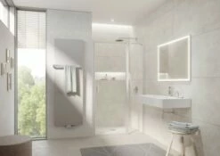 Kermi Pendeltür Liga 1GR 1000x1850, Silber Hochglanz, ESG Klar Mit KermiClean, LI1GR10018VPK