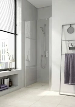 Kermi Pendeltür Liga 1WL 0950x2000, Silber Hochglanz, ESG Klar, LI1WL09520VAK