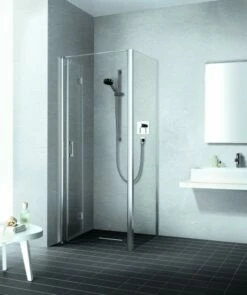 Kermi Pendel-Falttür Liga 2SL 0950x2000, Silber Hochglanz, ESG Klar, LI2SL09520VAK -Grohe Verkauf KIMI LIGA LI2SRL09020VAK 04 600x600