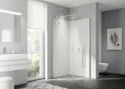 Kermi Seitenwand Liga TWP 0900x2000 BV: 875-900, Silber Hochglanz ESG Klar