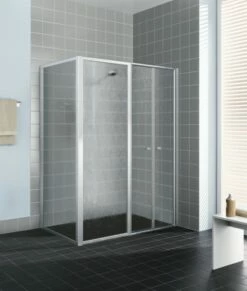 Kermi Pendeltür Nova 2000 PFL 1200x1850, Weiss, Kunstglas Kerolan Fontana, N2PFL1201821K