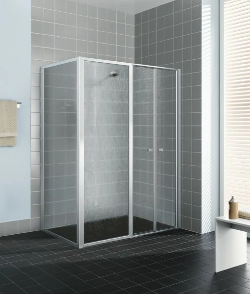 Kermi Pendeltür Nova 2000 PFL 1200x1850, Weiss, Kunstglas Kerolan Fontana, N2PFL1201821K 1 Kermi Pendeltür Nova 2000 PFL 1200x1850, Weiss, Kunstglas Kerolan Fontana, N2PFL1201821K