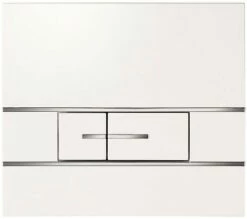 Neuesbad Betätigungsplatte Aus ABS, Weiss / Chrom-glanz